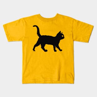 Walking Black Cat Kids T-Shirt